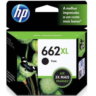 Cartucho Tinta Preto HP 662XL (CZ105AB)