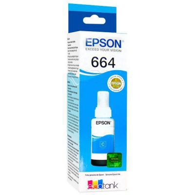 Refil Tinta EPSON 664 Ciano (C13T66422A)
