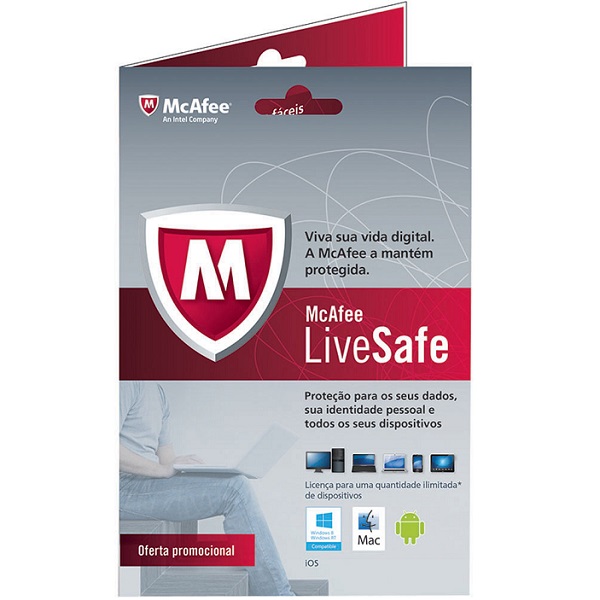 Software de Seguranca McAfee LiveSafe (MLS13B001RAA)